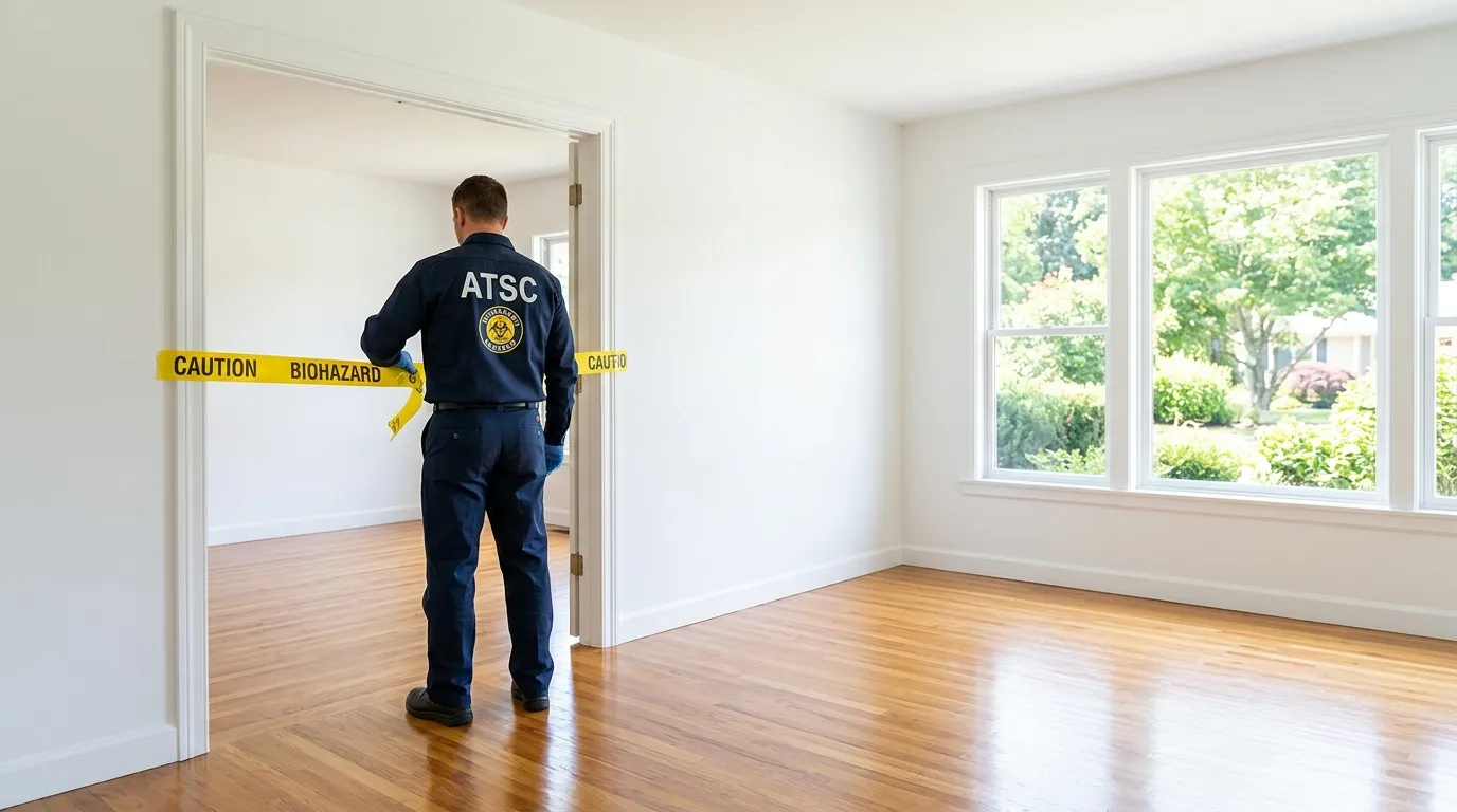 Certified biohazard cleanup crew performing Trauma Scene Cleanup in Graniteville